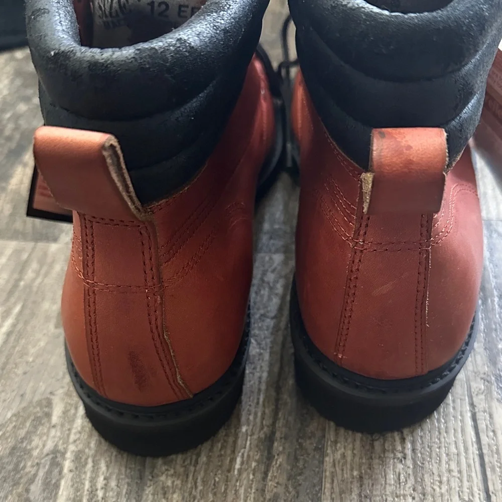 Iron Age Rugged Protection Men's Brown Leather Boots Size 12EE
